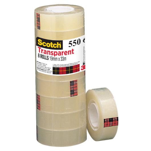 BildeTape Scotch 550 19Mmx33M Transparent (8 stk)