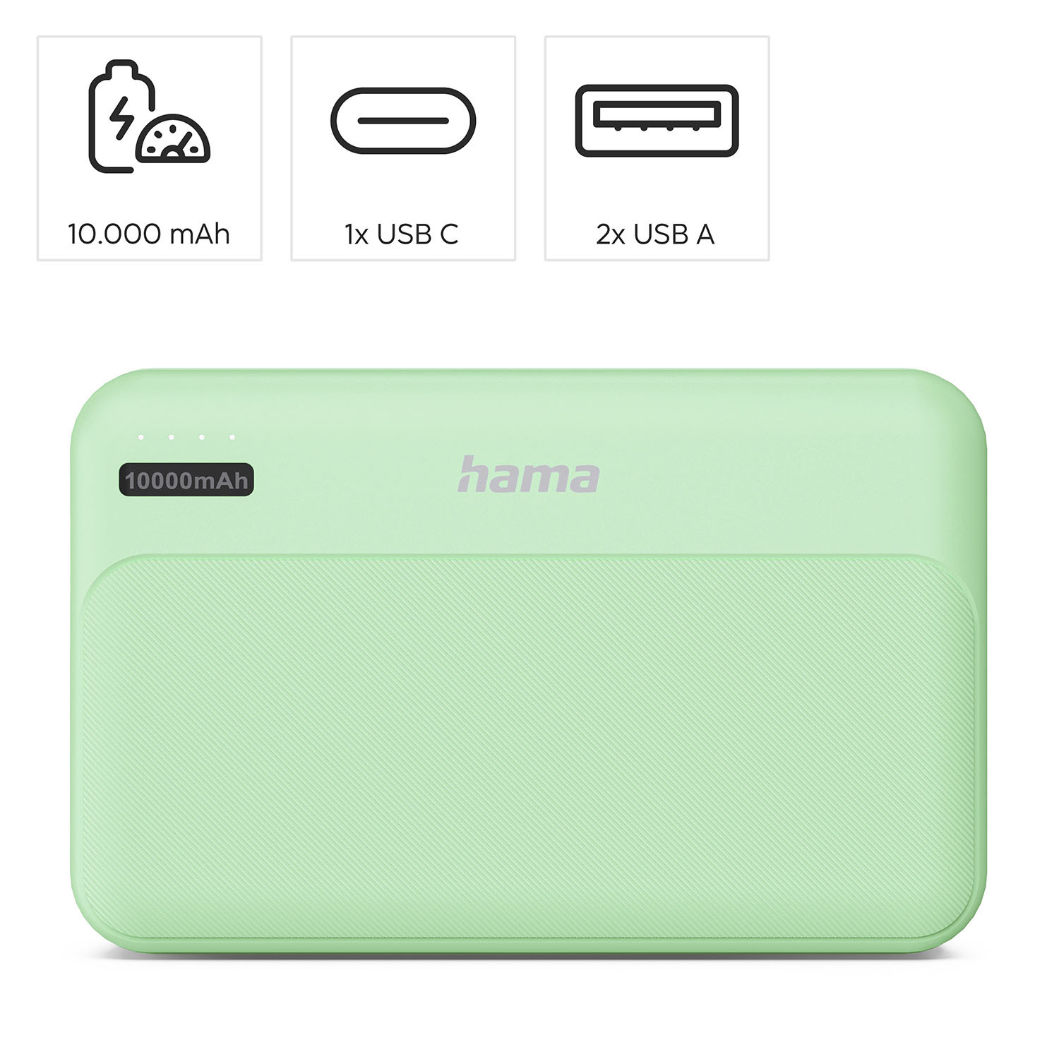 HAMA Powerbank Pocket 10000mAh Green