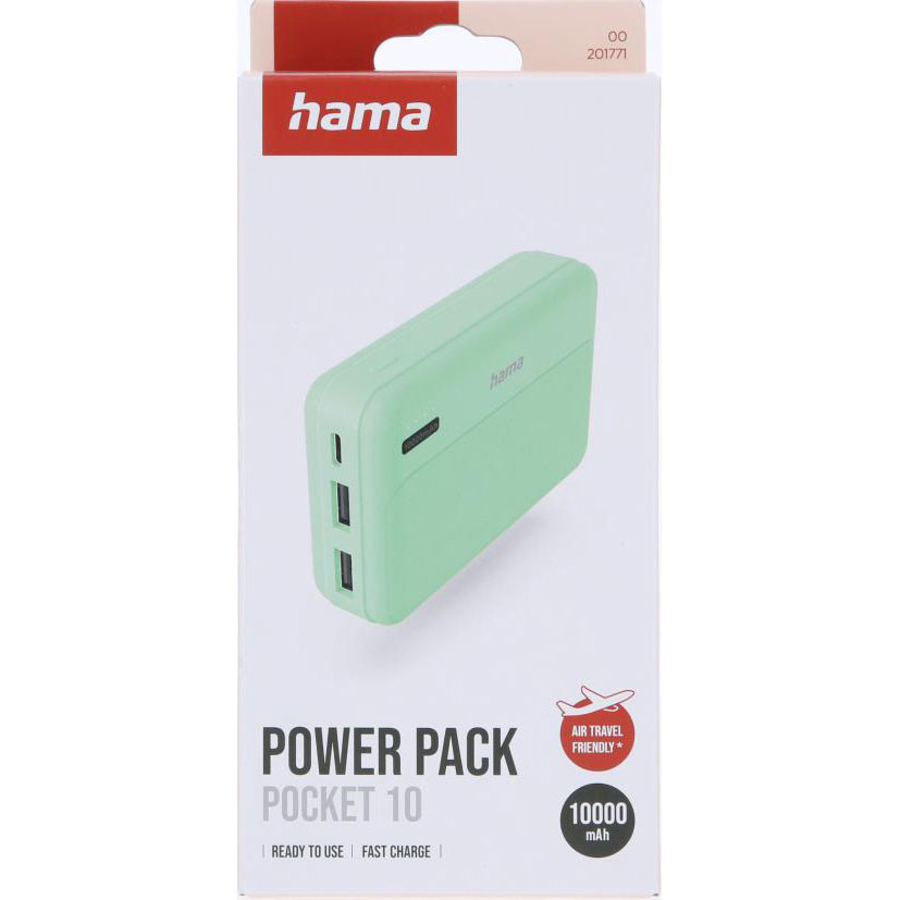 HAMA Powerbank Pocket 10000mAh Green