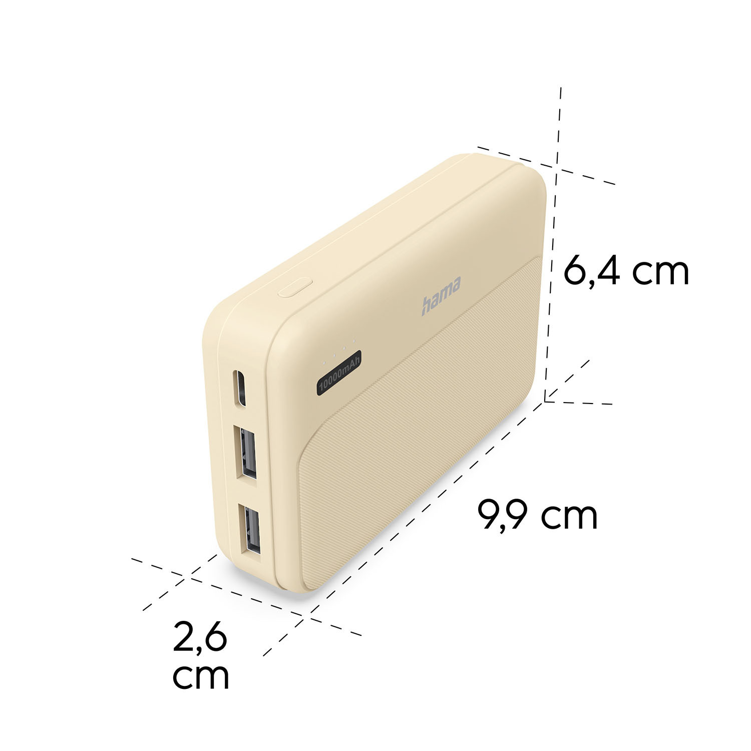HAMA Powerbank Pocket 10000mAh Sand