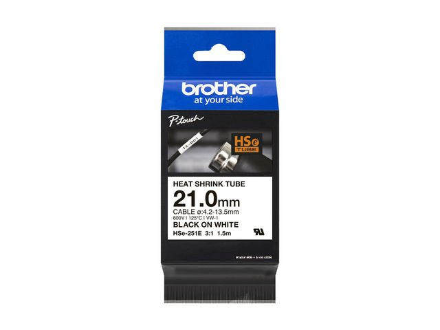 BildeHSe251E sort p hvit krympestrmpe 21mm
