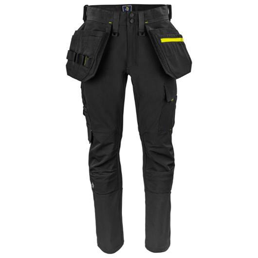 BildeBukse Projob Håndverk 5551 D96 Sort/Gul