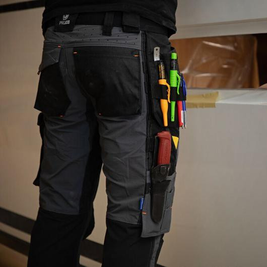 Bukse Projob Håndverk 5551 C56 Sort/Gul