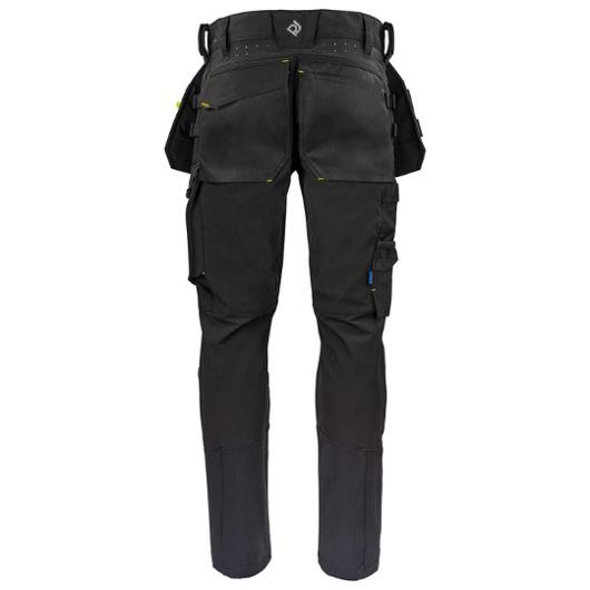 Bukse Projob Håndverk 5551 C44 Sort/Gul