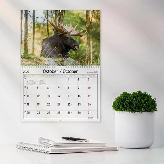 Veggkalender Grieg 2027 Norske Dyr