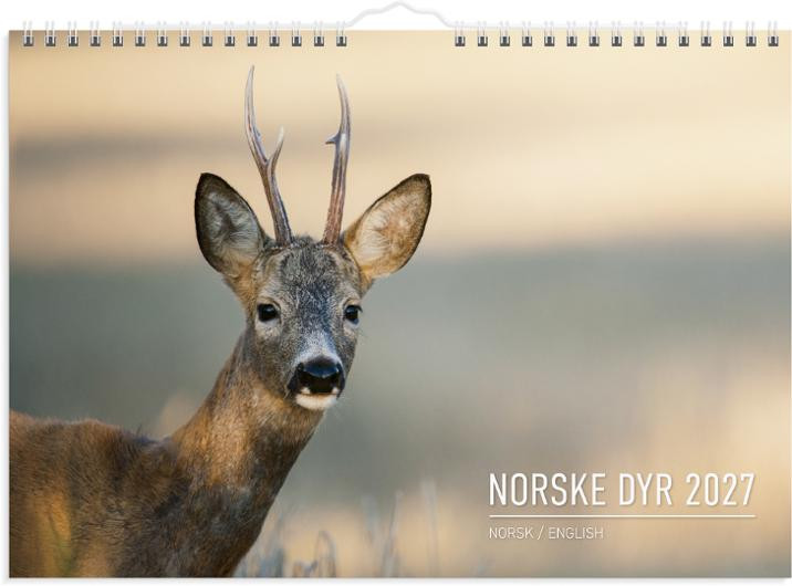 BildeVeggkalender Grieg 2027 Norske Dyr