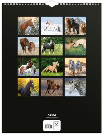 Veggkalender Grieg 2027 Hester