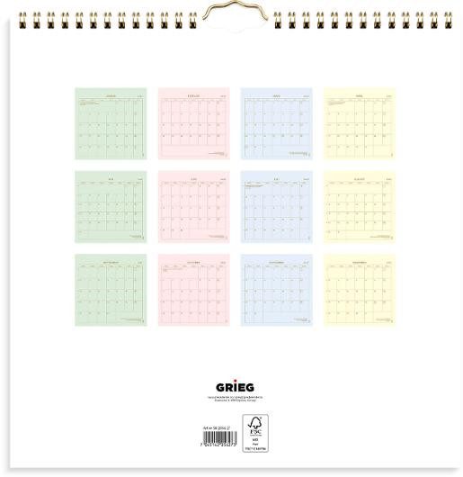Veggkalender Grieg 2027 Color