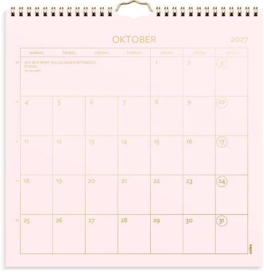 Veggkalender Grieg 2027 Color
