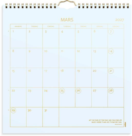 Veggkalender Grieg 2027 Color