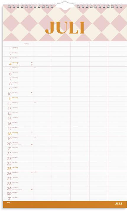 Familiekalender Grieg 27 Color Blocking