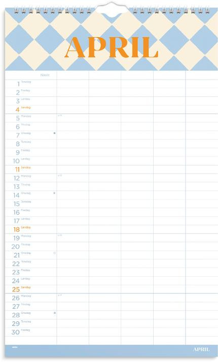 Familiekalender Grieg 27 Color Blocking