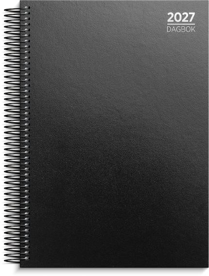 BildeDagbok Grieg A4 Spiral Linjert 2027 Sort