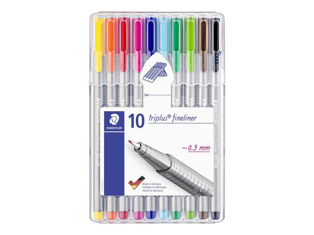 BildeFineliner Staedtler Triplus Ass (10 stk)