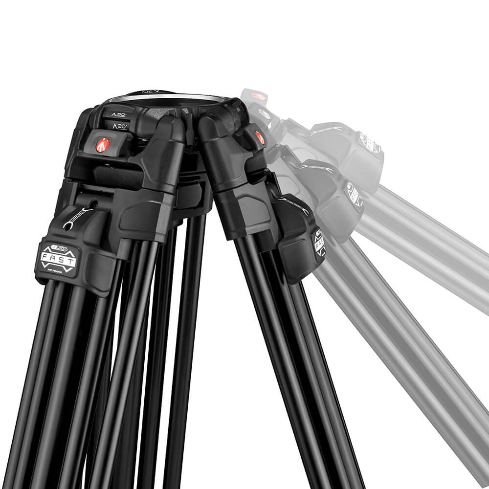 MANFROTTO Videostativkit 504X + 645 Fast Twin Aluminium