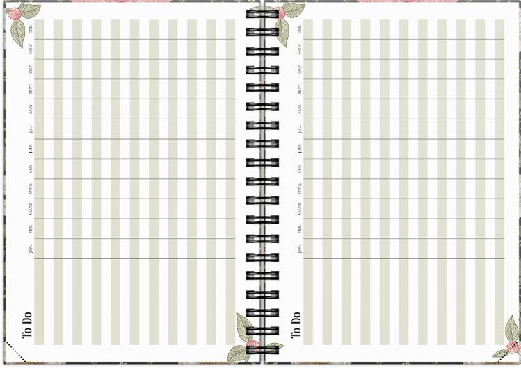 Ukekalender Life Planner 2027 Floral A6