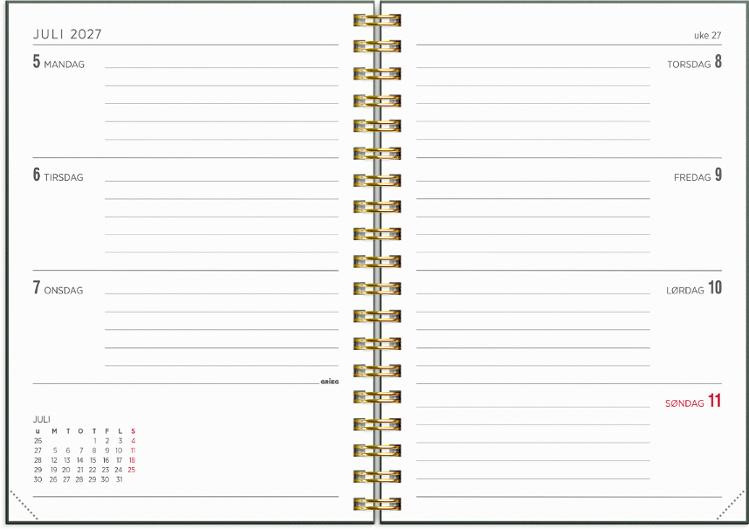 Ukekalender Grieg Multi A6 2027 Blomster