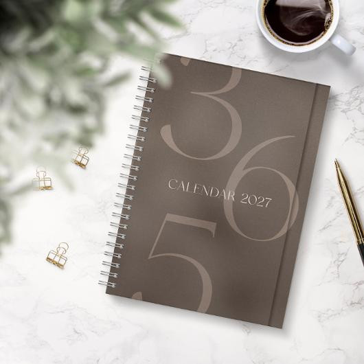 Ukekalender Grieg Multi A5 2027 Brun