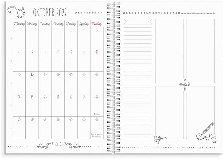 Ukekalender Grieg A5 2027 Doodle
