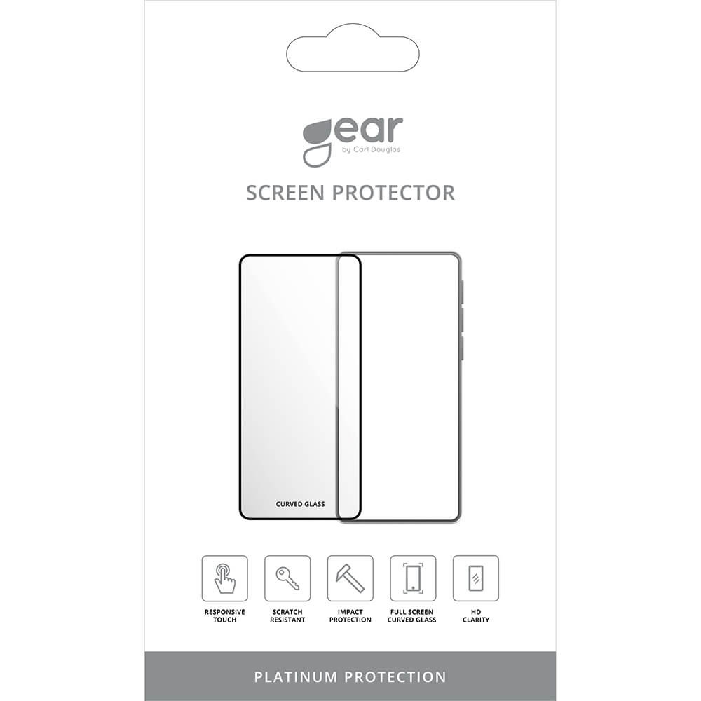 GEAR Glass Prot. Curved Black Frame 3D PLATINUM iPhone 13/13 PRO/14/16e/17e