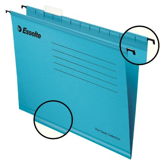 Hengemappe Esselte Standard A4 Blå (25 stk)